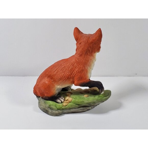 Edward Boehm Porcelain Fox Sculpture 40108 On Rocky Base - Picture 3 of 7